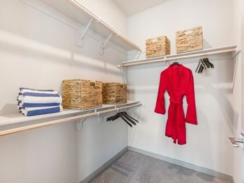 Custom designed walk-in closets in all units (excluding the s1 fl oor plan)
